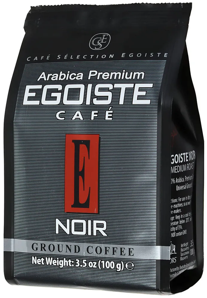 Кофе молотый EGOISTE Noir 100гр Ground Pack