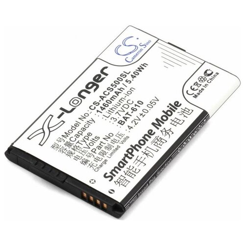 фото Аккумулятор для телефонов acer cloudmobile s500 cameron sino