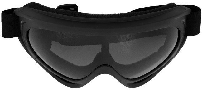 Очки для езды на мототехнике стекло прозрачное серое цвет черный
