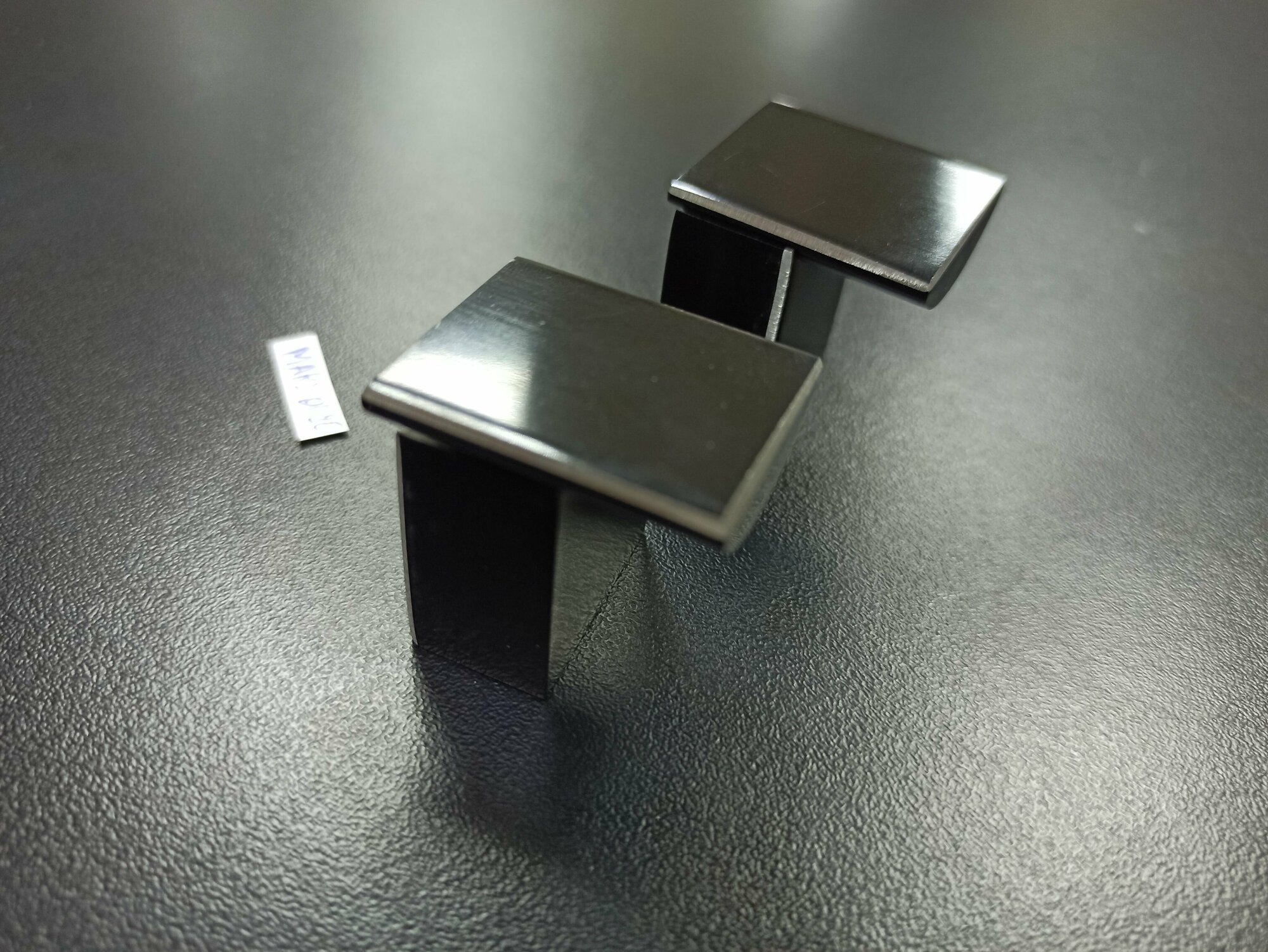 Ручка мебельная кнопка MARS, цвет: черная алюминий Комплект из 2 шт. SETE
