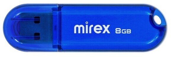 Mirex Флешка Mirex CANDY BLUE, 8 Гб ,USB2.0, чт до 25 Мб/с, зап до 15 Мб/с, синяя