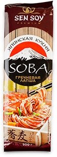 Лапша Sen Soy Японская кухня Soba гречневая, 300 г - фотография № 5