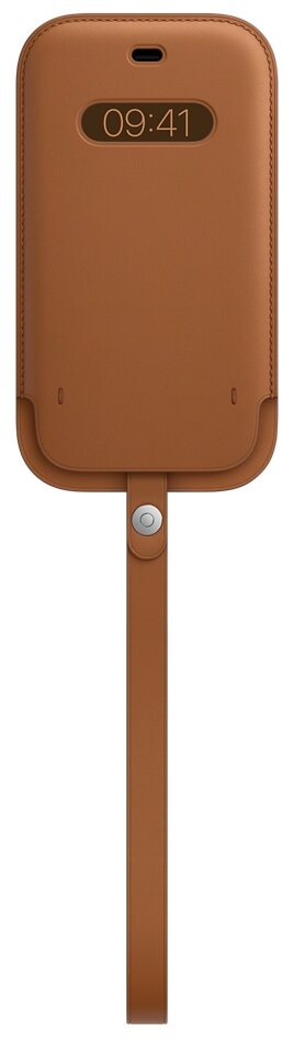 Чехол Apple Leather Sleeve with MagSafe, для Apple iPhone 12/12 Pro, золот.коричн. (MHYC3ZE/A)