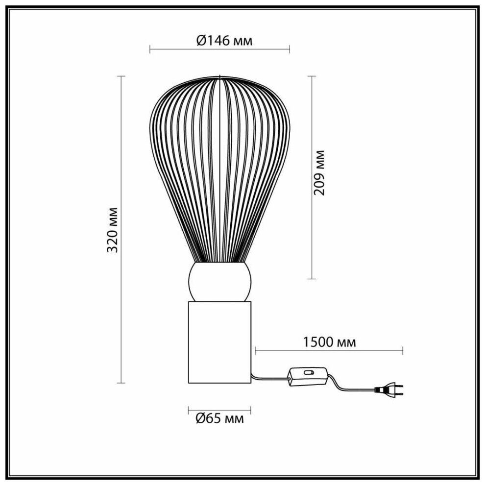 ODEON LIGHT 5418/1T MODERN ODL_EX23 19 черный хром/белый матовый/металл/стекло Настольная лампа E14 1*40W ELICA