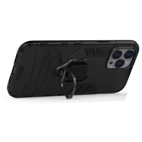 Противоударный чехол с кольцом Panther Case для iPhone 12 Pro Max черный