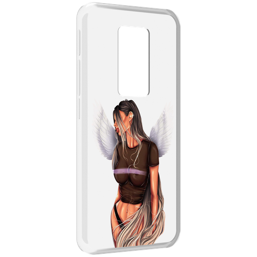 Чехол MyPads девушка-ангел-с-крыльями женский для Motorola Defy 2021 задняя-панель-накладка-бампер