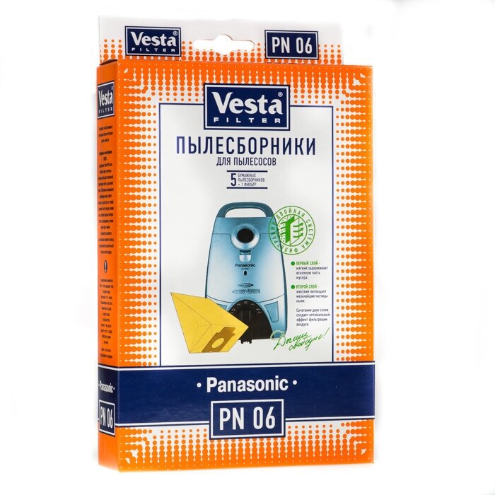 Vesta filter Бумажные пылесборники PN 06, разноцветный, 5 шт. - фото №10