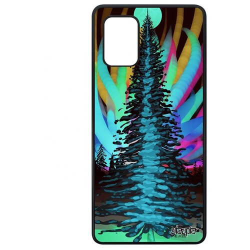 фото Чехол для телефона galaxy a71, "зимняя ель" луна снег utaupia