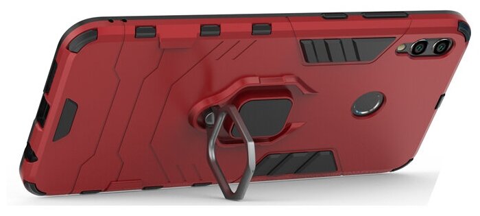 Противоударный чехол с кольцом Panther Case для Huawei Honor 8X Max красный