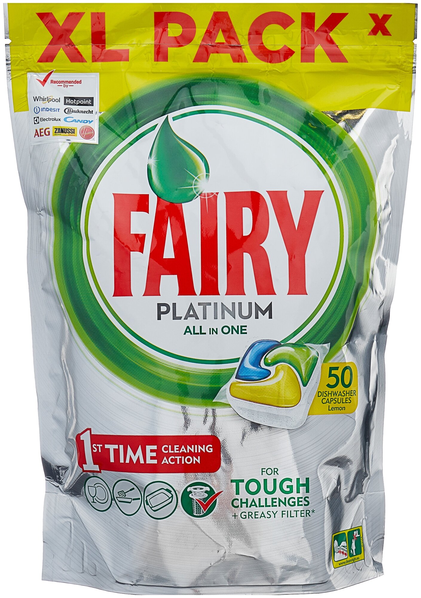 Таблетки для посудомоечной машины FAIRY Platinum Лимон 50 шт - фотография № 8