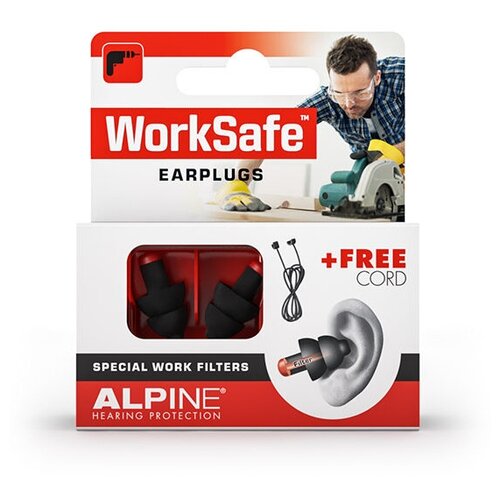 Вкладыши Alpine WorkSafe, 1 пар черный