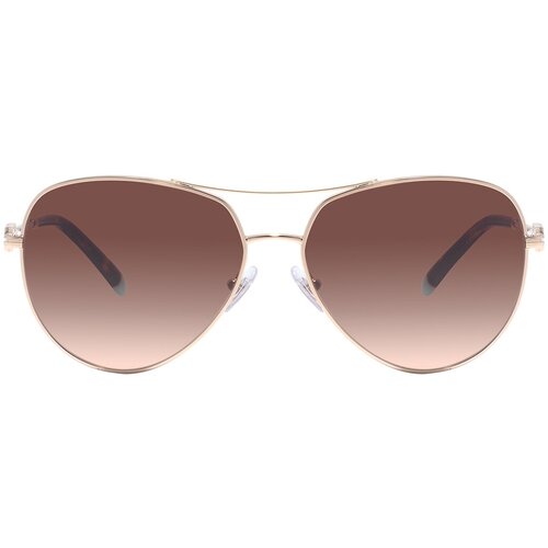 фото Солнцезащитные очки tiffany, авиаторы, оправа: металл, градиентные, для женщин, золотой