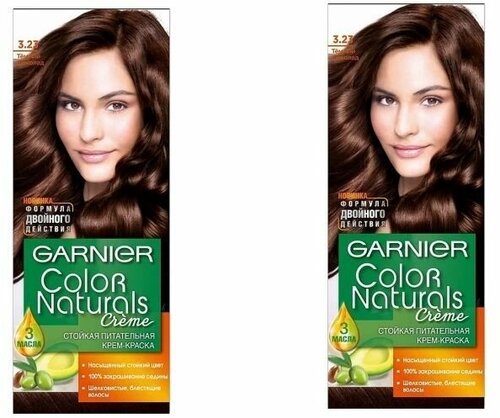 Краска для волос Garnier (Гарньер) Color Naturals Creme, тон 3.23 - Темный шоколад х 2шт