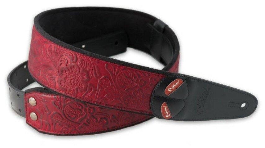 8401070130208 Steady Mojo Sandokan Red Ремень для гитары, RightOn Straps