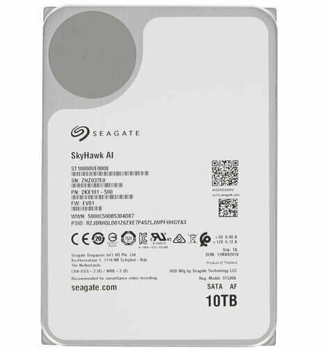 Жесткий диск SEAGATE SkyHawkAI , 10Тб, HDD, SATA III, 3.5" - фото №10