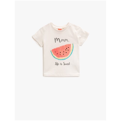 фото Футболка koton, размер 9-12 м (74-80), 002 белый