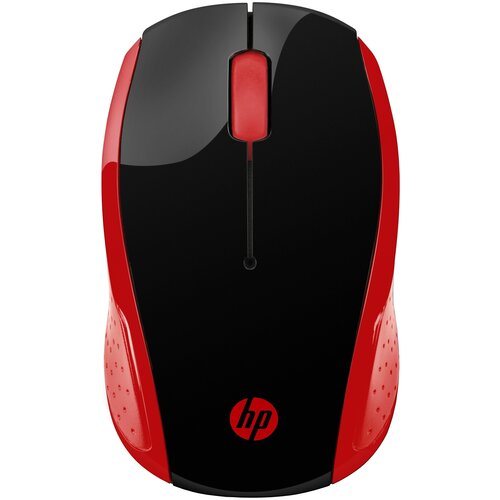 Беспроводная мышь HP 200, черный/красный