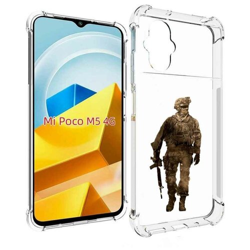 Чехол MyPads call-of-duty мужской для Xiaomi Poco M5 задняя-панель-накладка-бампер