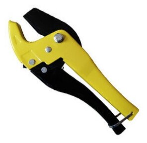 Труборез ножницы для ПВХ, ПП, PEX труб диаметром до 42 мм, желтый - фотография № 1