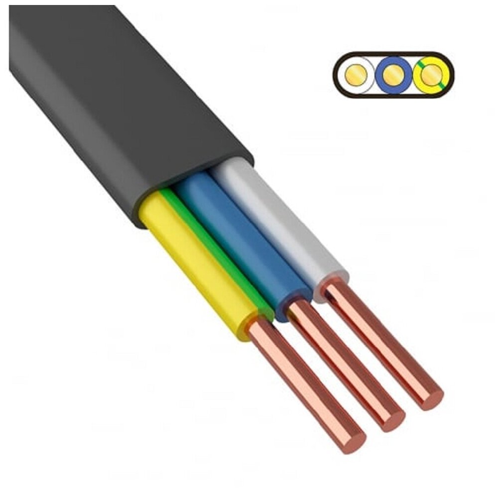 Кабель ВВГ-П нг(А) LS 3х1,5 ГОСТ (70 метров) iTOK - фотография № 2