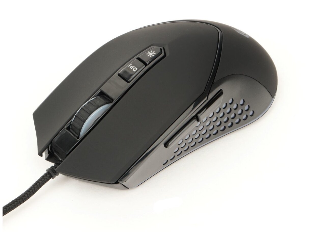 Клавиатура и мышь Gembird черные, 104кл, 3кн., кабель 1.5м - фото №2