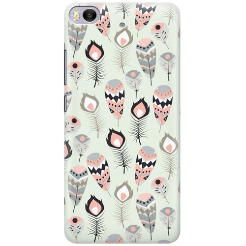 фото Cиликоновый чехол на xiaomi mi 5s / сяоми ми 5 эс с принтом "перья бохо" gosso