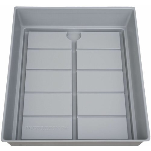 440х570х60 Поддон (лоток) для гидропоники с каналами (Серый / 2 мм / С каналами)