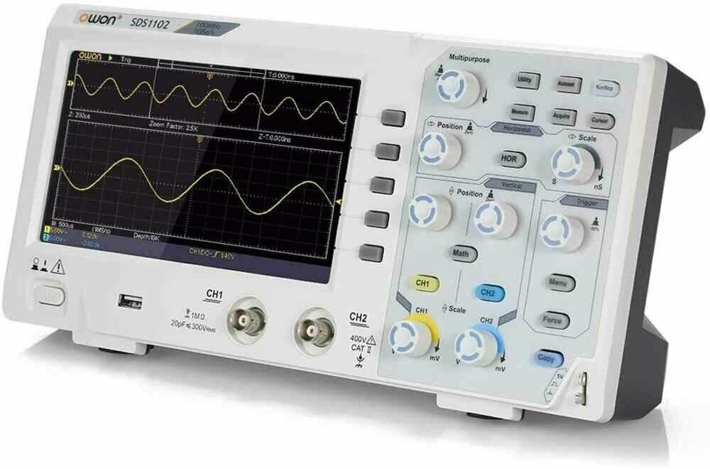 Осциллограф SDS1102 двухканальный 100 МГц