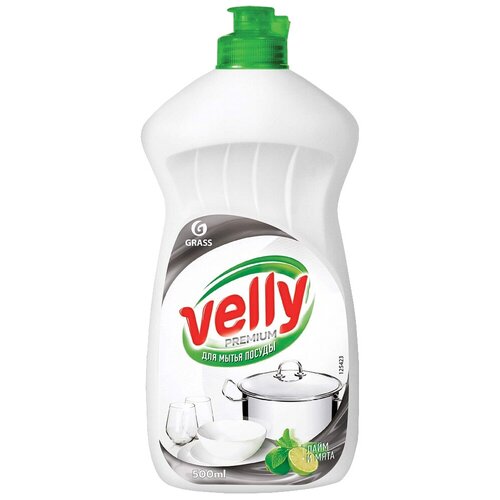 Средство для мытья посуды GRASS Velly Premium Лайм и мята, 5л