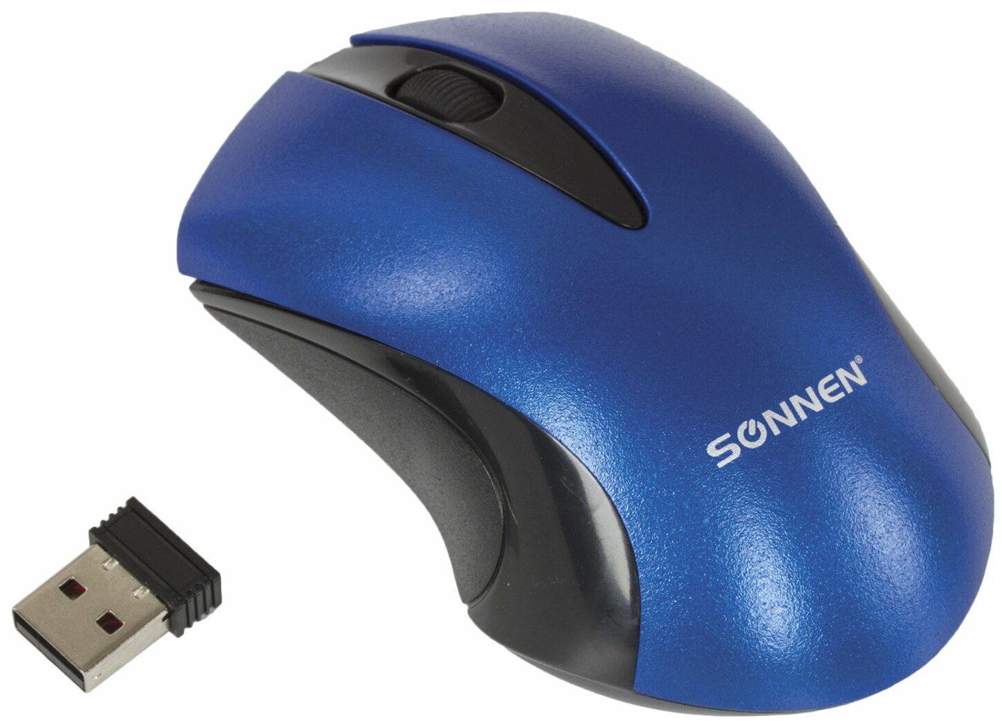 Мышь беспроводная SONNEN M-661Bl, USB, 1000 dpi, 2 кнопки + 1 колесо-кнопка, оптическая, синяя, 512648