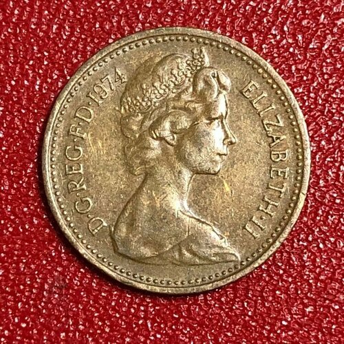 Монета Великобритания 1 Пенни 1974 год #10