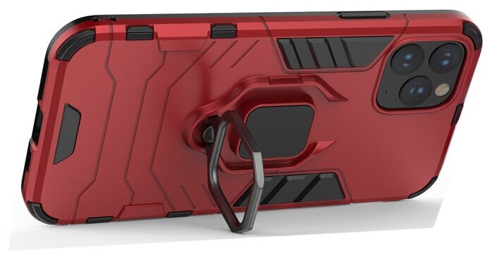 Противоударный чехол с кольцом Panther Case для iPhone 11 Pro красный
