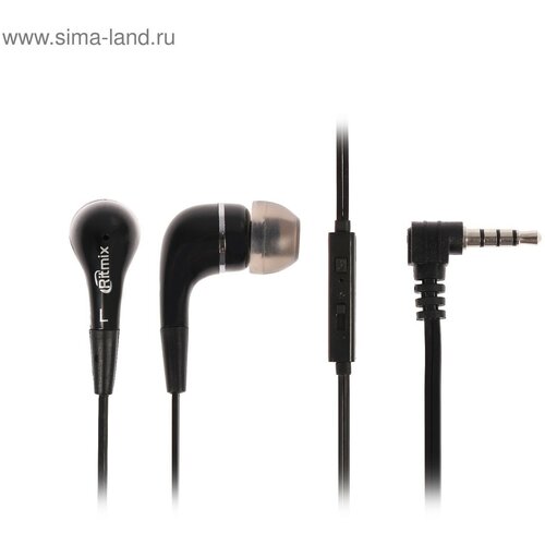 Наушники RH-112M вакуумные микрофон 104 дБ 32 Ом 35 мм 12 м черные 103200₽