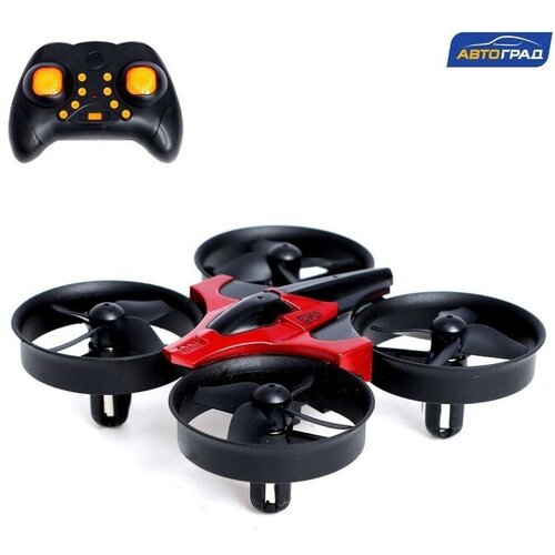 Квадрокоптер радиоуправляемый Flashdrone работает от аккумулятора цвет красный 3466₽