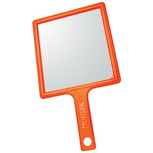 фото Зеркало заднего вида "dewal", с ручкой, цвет оранжевый, 21,5x23,5 см