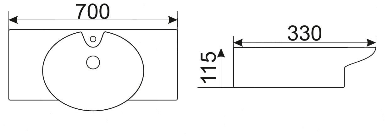 Керамическая подвесная раковина Gid Str4280c с крепежами и сифоном ORIO A3202 - фотография № 6