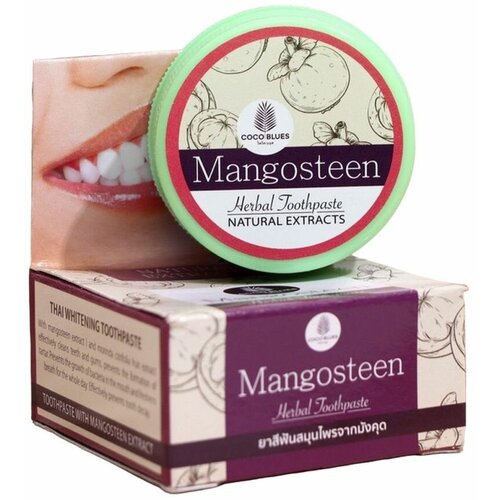 Coco Blues Травяная зубная паста с экстрактом мангостина / Mangosteen Herbal Toothpaste, 30 г