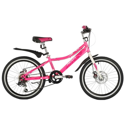 Детский велосипед Novatrack Alice 20 Disc (2021) розовый 12 (требует финальной сборки) городской велосипед novatrack alice 20 6 v 2021 фиолетовый 12 требует финальной сборки