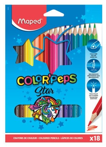 Карандаши Unitype цветные MAPED (Франция) ColorPeps . - (2 шт)