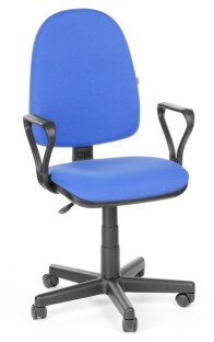 Кресло офисное престиж без подлокотника ткань В-14 черный нагрузка до 90кг мебельком