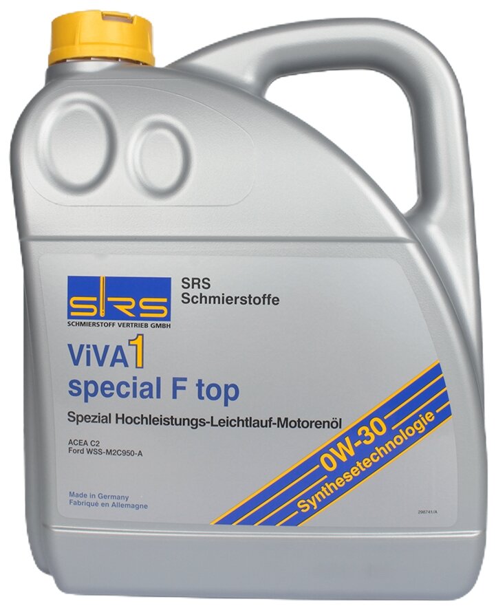 Синтетическое моторное масло SRS VIVA 1 Special F Top 0W-30