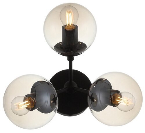 Настенный светильник ST Luce Stampo SL549.411.03, E27, 120 Вт, кол-во ламп: 3 шт., черный