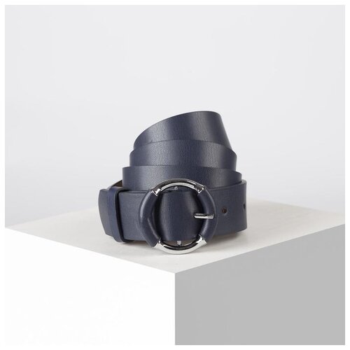 фото Ремень жен 06-01-02-01, 3,5*0,5*110, винт, пряжка металл, синий 5443832 сима-ленд