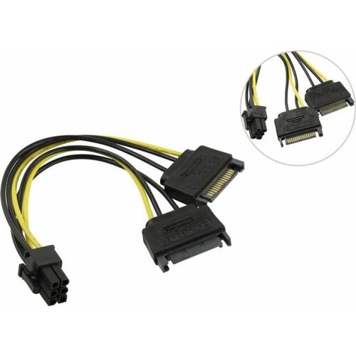 переходник sata 6pin orient c512 Переходник питания для видеокарт 2*SATA - 6pin Orient c513