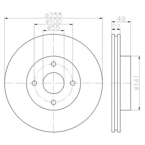 фото Тормозной диск textar 92226300 для toyota corolla