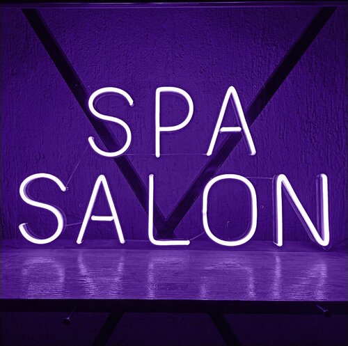 Табличка неоновая Спа салон SPA SALON, 50х27.2 см