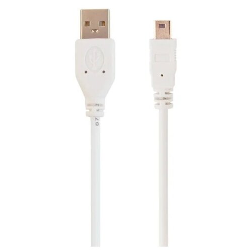 Кабель Cablexpert USB - miniUSB (CC-USB2-AM5P-6), белый кабель usb2 0 am minib cablexpert ccf usb2 am5p феррит позолоченные разъемы 1 8 метра