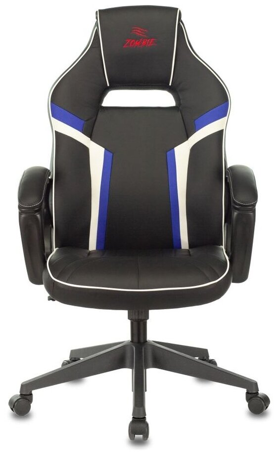 Компьютерное кресло Zombie VIKING Z3 игровое, обивка: искусственная кожа, цвет: черный/синий - фотография № 1