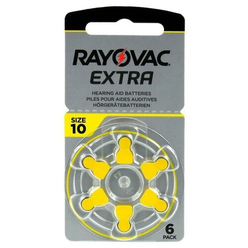 Элемент питания Rayovac Extra ZA10 BL-6