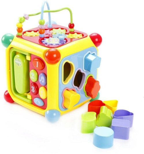 Развивающая игрушка Жирафики Игровой центр Мультикуб, 939400, разноцветный